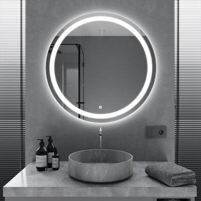 Кругле дзеркало Mironiks з фоново-фронтальною LED-підсвіткою 308521 фото