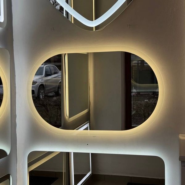 Овальне дзеркало Mironiks "No Ind" з фоново-фронтальною LED-підсвіткою 311379 фото